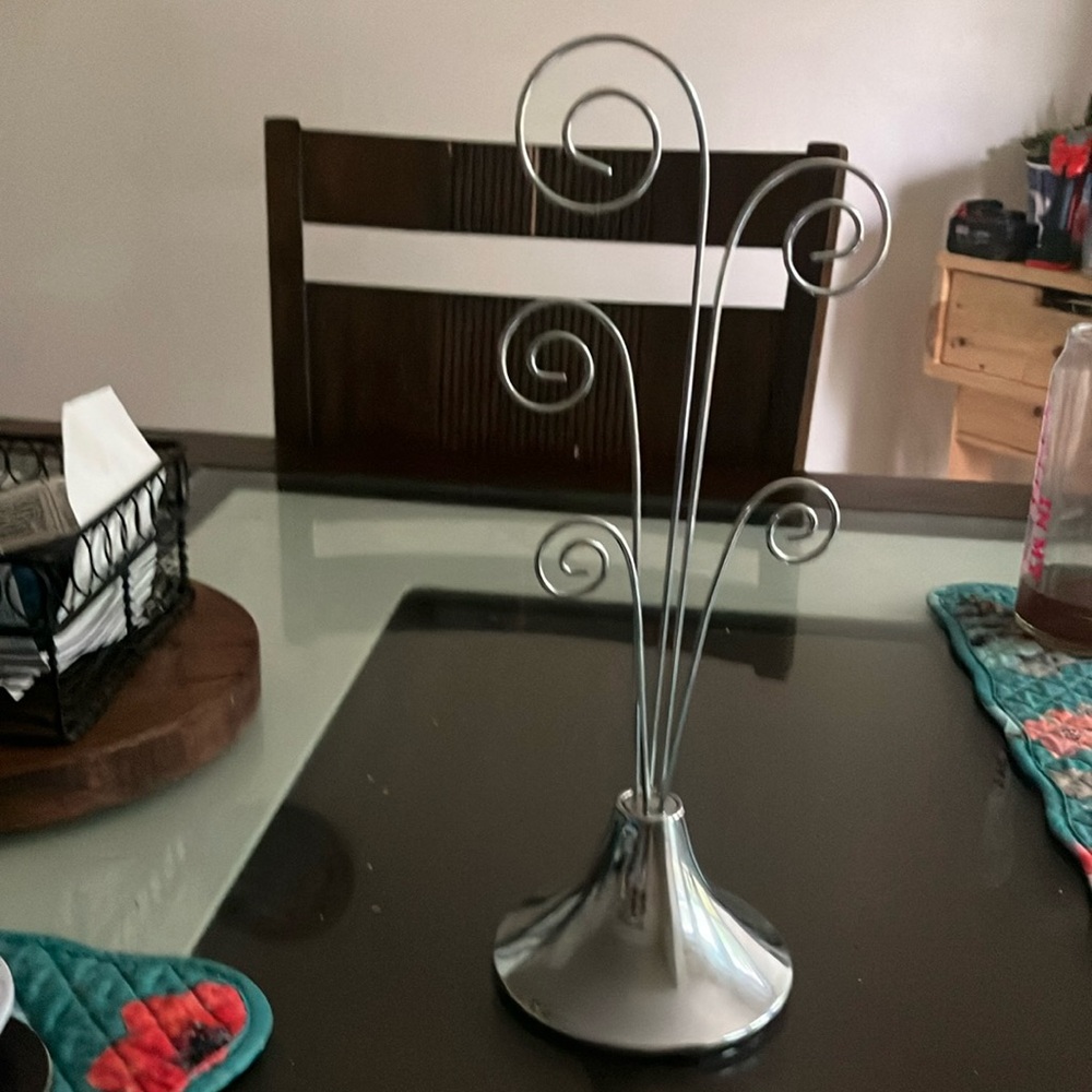 Silver Swirl Metal Sculpture